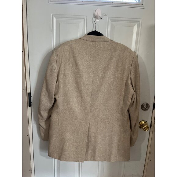 Charing Cross tan pure silk featherweight two button dress jacket size 44 Long - Picture 2 of 8